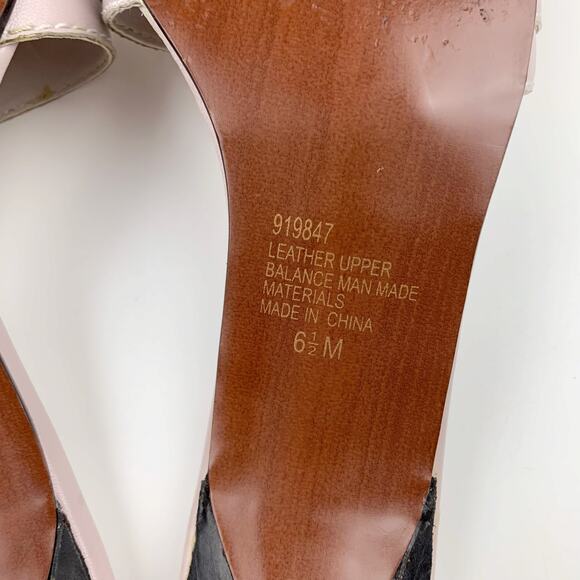 The Look Randolph Duke Sandals Slip On Pink Leather Kitten Heels Women's 6.5 - Picture 12 of 12